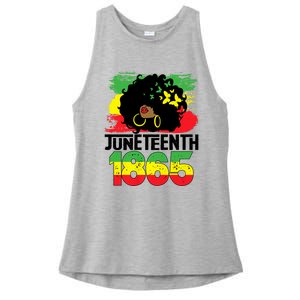 Juneteenth Is My Independence Day Black Women Freedom 1865 Ladies PosiCharge Tri-Blend Wicking Tank