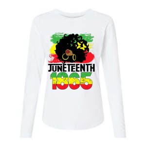 Juneteenth Is My Independence Day Black Women Freedom 1865 Womens Cotton Relaxed Long Sleeve T-Shirt