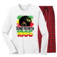 Juneteenth Is My Independence Day Black Women Freedom 1865 Women's Long Sleeve Flannel Pajama Set 