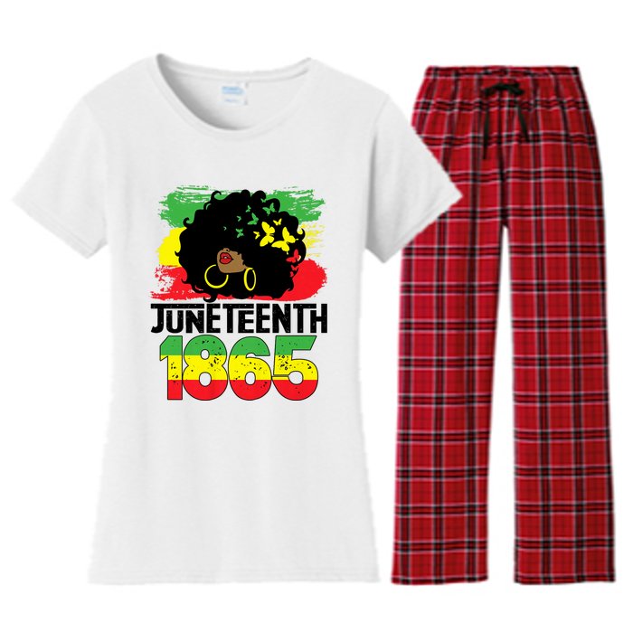 Juneteenth Is My Independence Day Black Women Freedom 1865 Women's Flannel Pajama Set