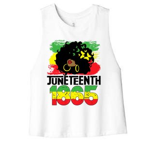 Juneteenth Is My Independence Day Black Women Freedom 1865 Women's Racerback Cropped Tank