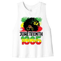 Juneteenth Is My Independence Day Black Women Freedom 1865 Women's Racerback Cropped Tank