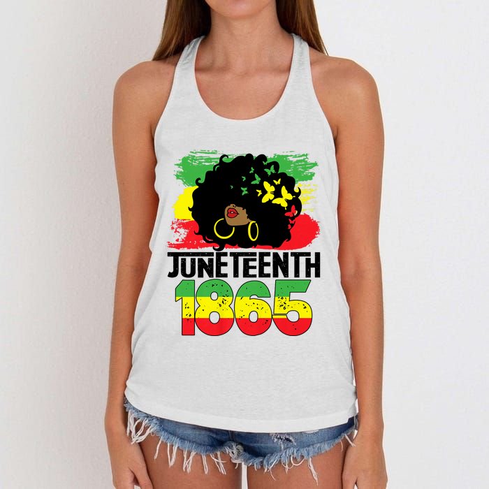 Juneteenth Is My Independence Day Black Women Freedom 1865 Women's Knotted Racerback Tank