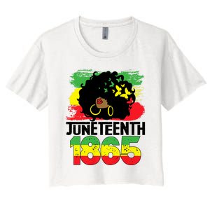 Juneteenth Is My Independence Day Black Women Freedom 1865 Women's Crop Top Tee