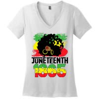 Juneteenth Is My Independence Day Black Women Freedom 1865 Women's V-Neck T-Shirt