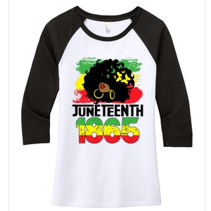 Juneteenth Is My Independence Day Black Women Freedom 1865 Women's Tri-Blend 3/4-Sleeve Raglan Shirt