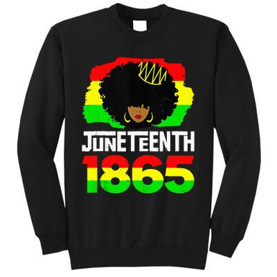 Juneteenth Is My Independence Day Afro Melanin Black Queen Sweatshirt