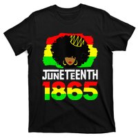 Juneteenth Is My Independence Day Afro Melanin Black Queen T-Shirt