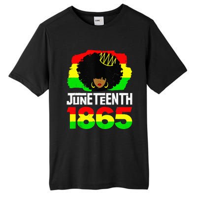 Juneteenth Is My Independence Day Afro Melanin Black Queen Tall Fusion ChromaSoft Performance T-Shirt