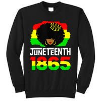 Juneteenth Is My Independence Day Afro Melanin Black Queen Tall Sweatshirt