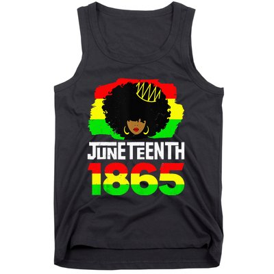 Juneteenth Is My Independence Day Afro Melanin Black Queen Tank Top