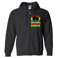 Juneteenth Is My Independence Day Afro Melanin Black Queen Full Zip Hoodie