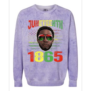 Juneteenth Is My Independence Day Black King Fathers Day Colorblast Crewneck Sweatshirt