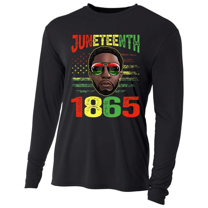 Juneteenth Is My Independence Day Black King Fathers Day Cooling Performance Long Sleeve Crew