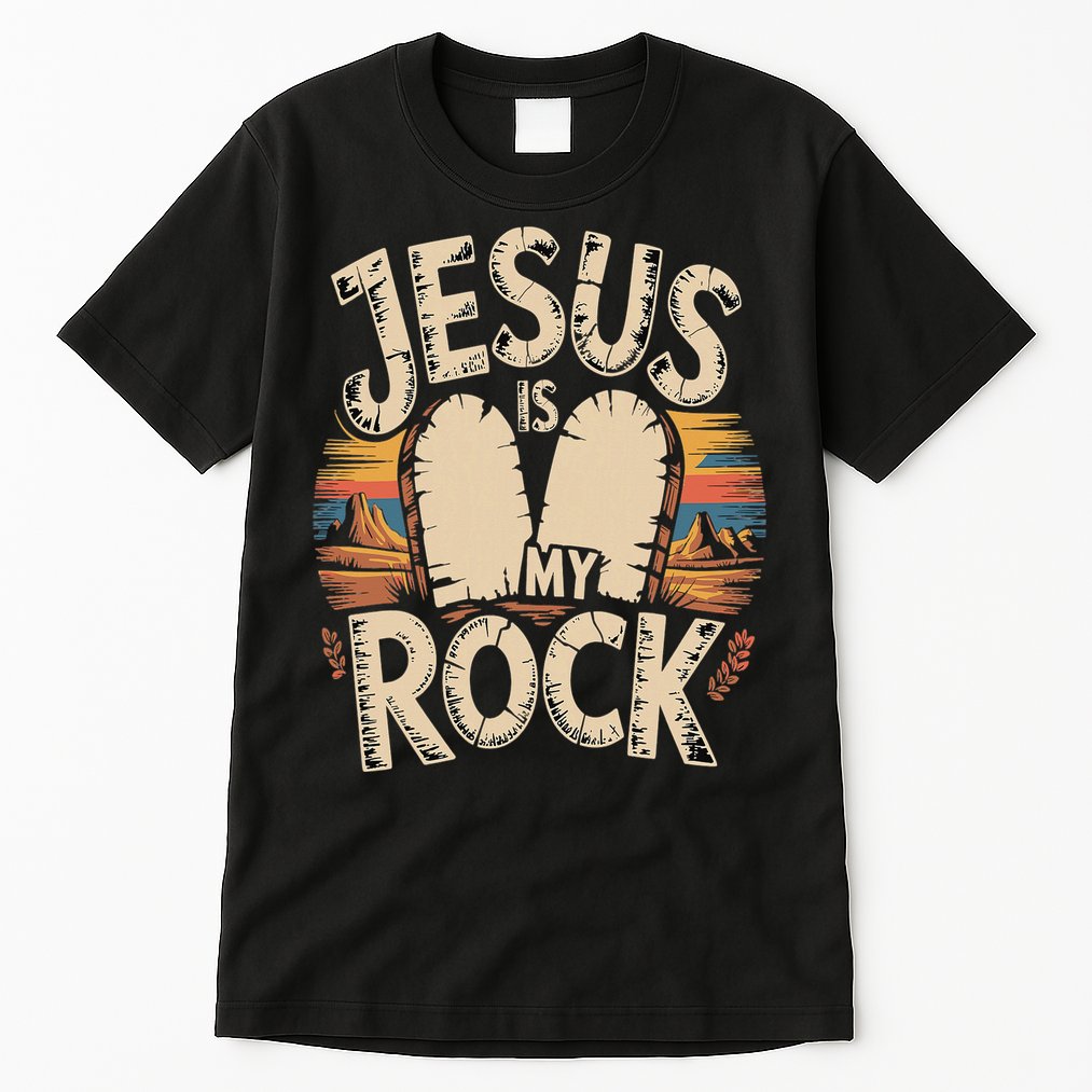Jesus Is My Rock Biblical Faith Tall T-Shirt
