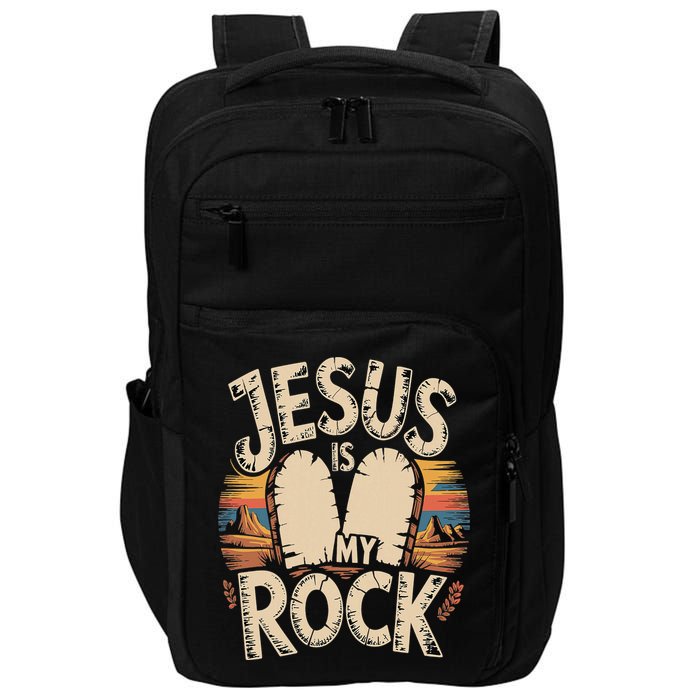 Jesus Is My Rock Biblical Faith Impact Tech Backpack