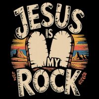 Jesus Is My Rock Biblical Faith Drawstring Bag