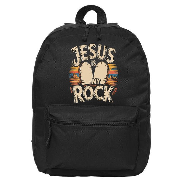 Jesus Is My Rock Biblical Faith 16 in Basic Backpack