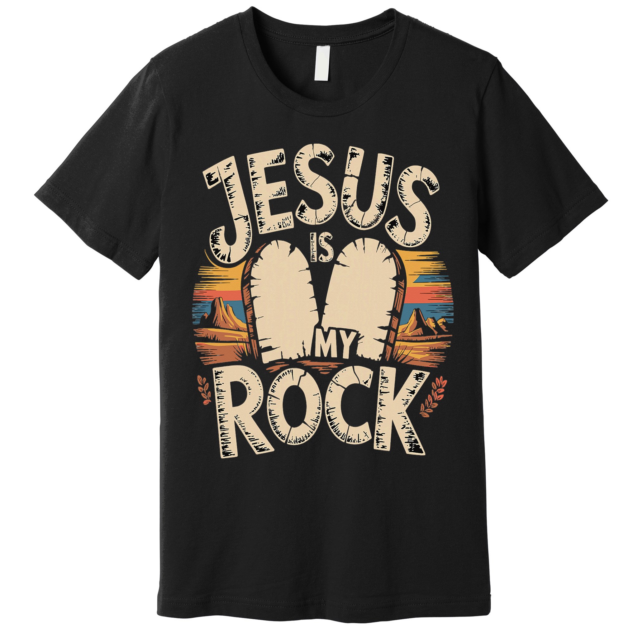 Jesus Is My Rock Biblical Faith Premium T-Shirt
