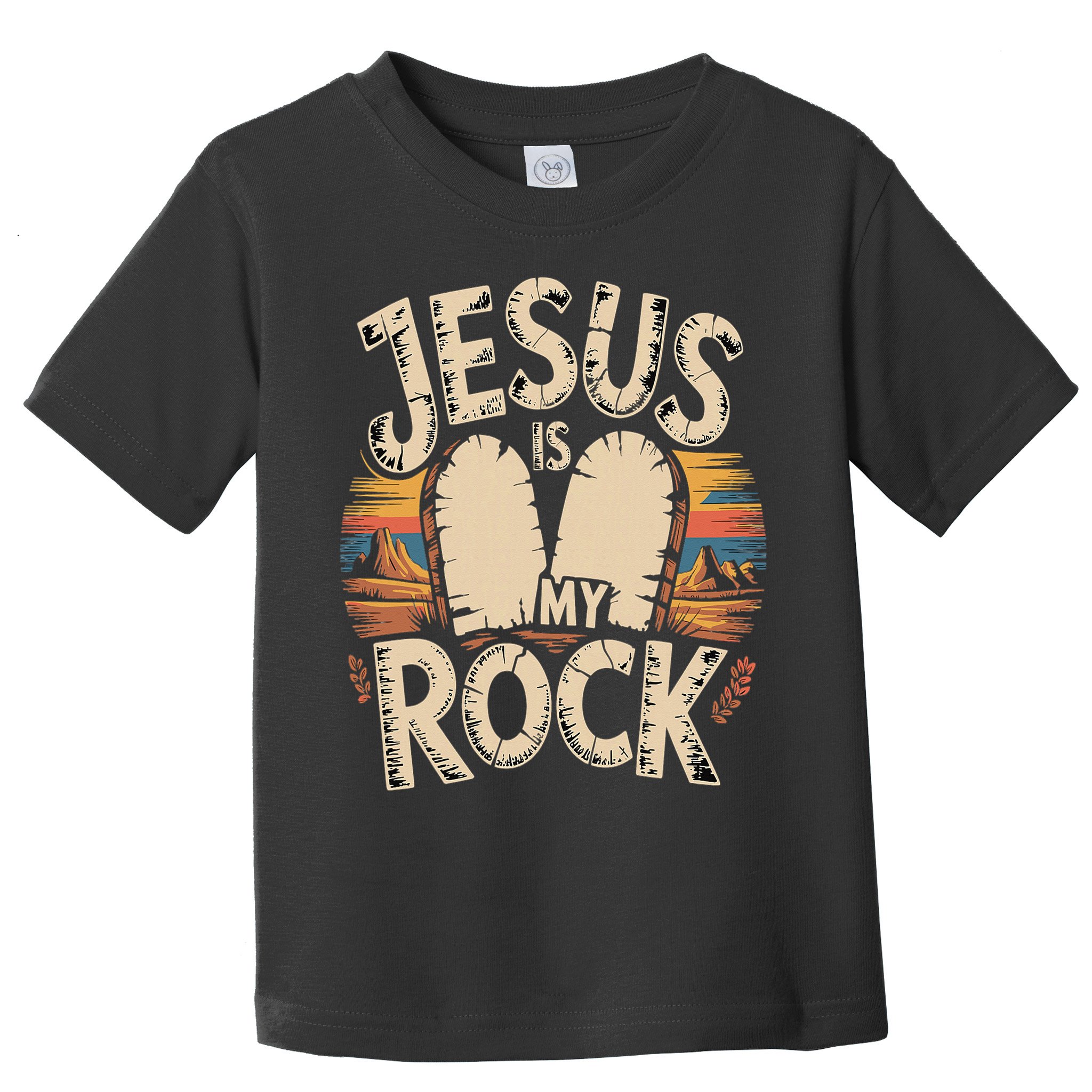 Jesus Is My Rock Biblical Faith Toddler T-Shirt