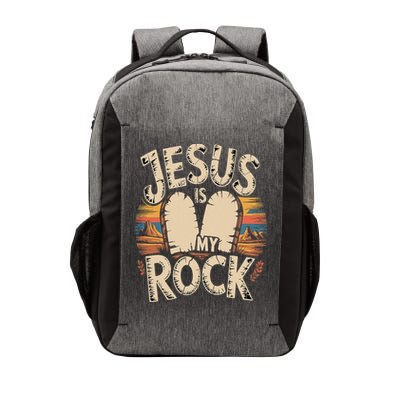 Jesus Is My Rock Biblical Faith Vector Backpack