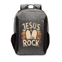 Jesus Is My Rock Biblical Faith Vector Backpack