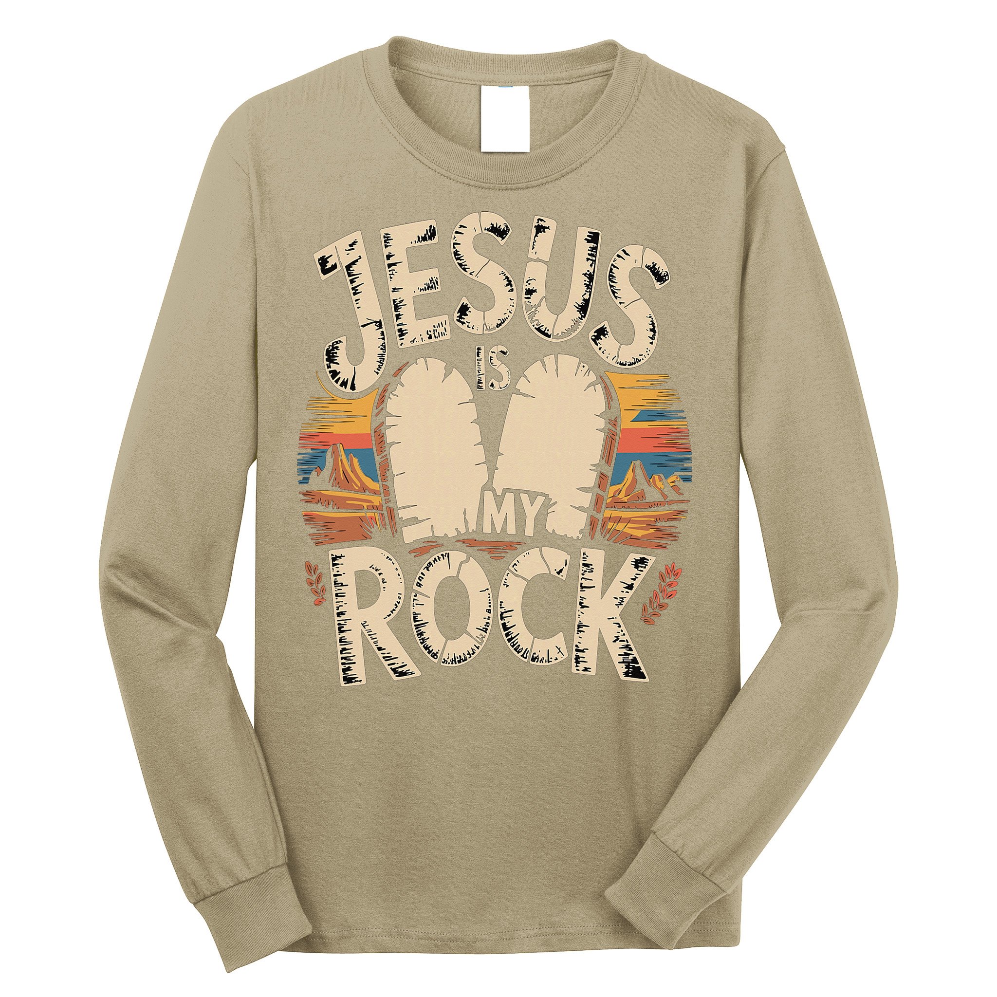 Jesus Is My Rock Biblical Faith Long Sleeve Shirt