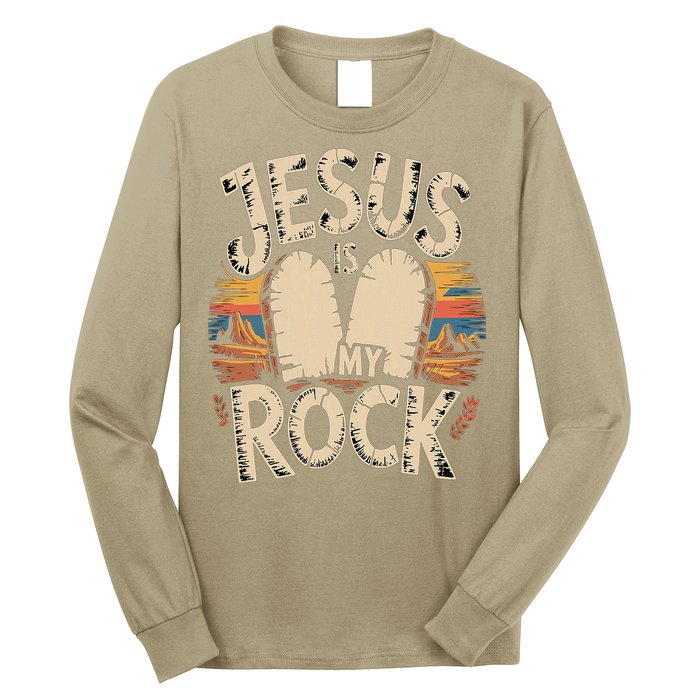 Jesus Is My Rock Biblical Faith Long Sleeve Shirt