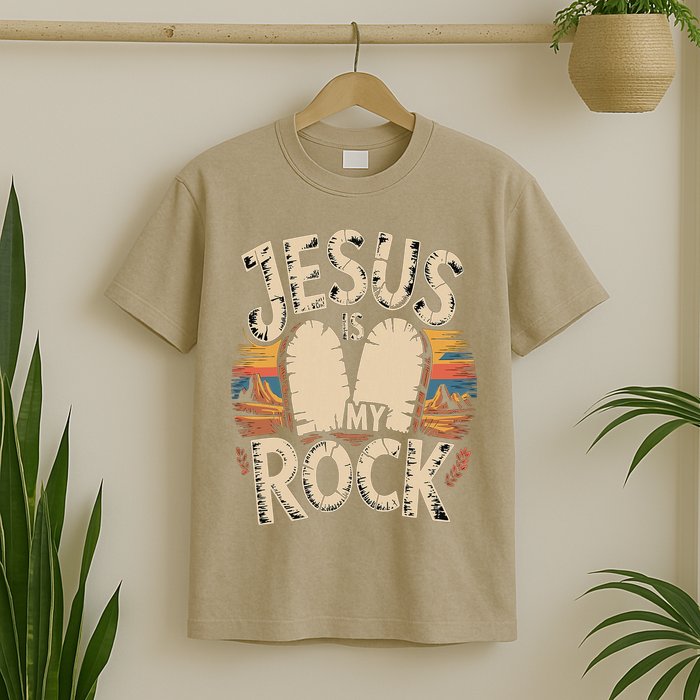 Jesus Is My Rock Biblical Faith T-Shirt