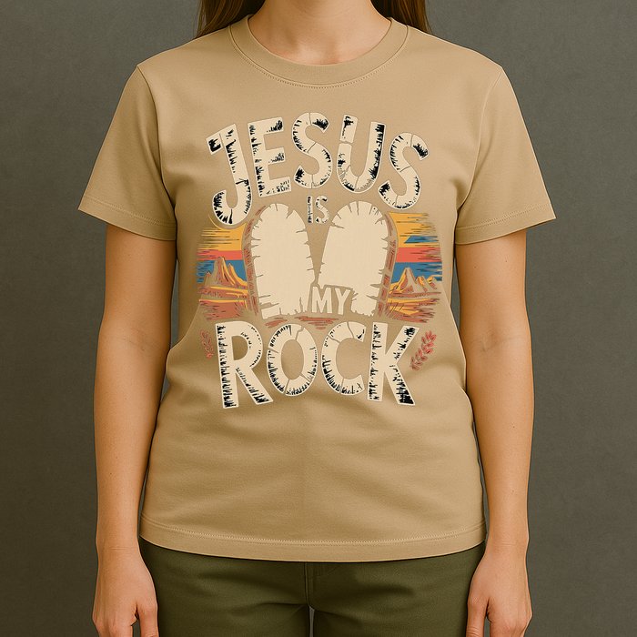 Jesus Is My Rock Biblical Faith T-Shirt