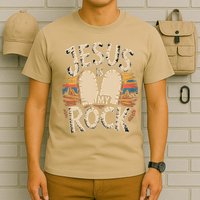 Jesus Is My Rock Biblical Faith T-Shirt