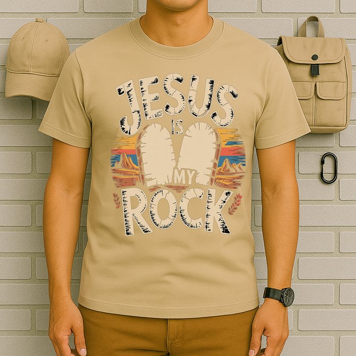 Jesus Is My Rock Biblical Faith T-Shirt