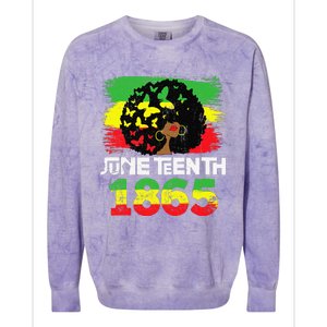 Juneteenth Is My Independence Day Black  Black Pride Colorblast Crewneck Sweatshirt