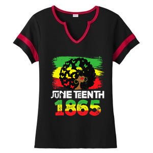 Juneteenth Is My Independence Day Black  Black Pride Ladies Halftime Notch Neck Tee