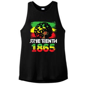 Juneteenth Is My Independence Day Black  Black Pride Ladies PosiCharge Tri-Blend Wicking Tank