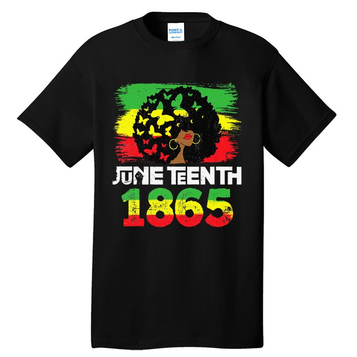 Juneteenth Is My Independence Day Black  Black Pride Tall T-Shirt