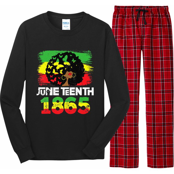 Juneteenth Is My Independence Day Black  Black Pride Long Sleeve Pajama Set