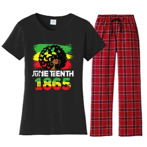 Juneteenth Is My Independence Day Black  Black Pride Women's Flannel Pajama Set