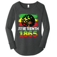 Juneteenth Is My Independence Day Black  Black Pride Women's Perfect Tri Tunic Long Sleeve Shirt