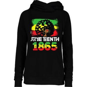 Juneteenth Is My Independence Day Black  Black Pride Womens Funnel Neck Pullover Hood