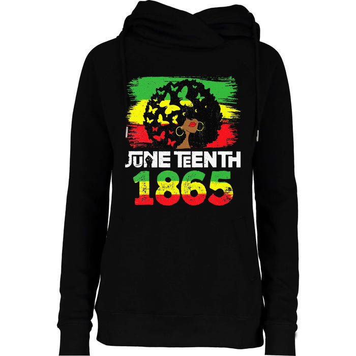 Juneteenth Is My Independence Day Black  Black Pride Womens Funnel Neck Pullover Hood