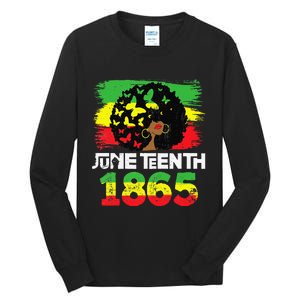 Juneteenth Is My Independence Day Black  Black Pride Tall Long Sleeve T-Shirt