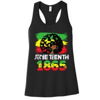 Juneteenth Is My Independence Day Black  Black Pride Women's Racerback Tank