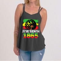 Juneteenth Is My Independence Day Black  Black Pride Women's Strappy Tank