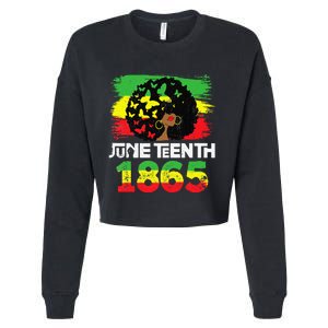 Juneteenth Is My Independence Day Black  Black Pride Cropped Pullover Crew