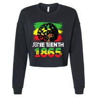 Juneteenth Is My Independence Day Black  Black Pride Cropped Pullover Crew