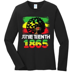 Juneteenth Is My Independence Day Black  Black Pride Ladies Long Sleeve Shirt