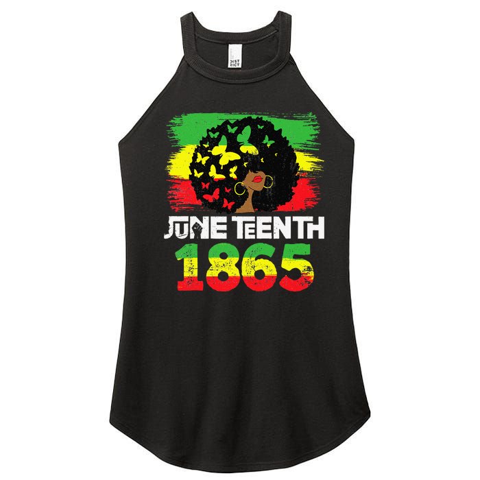 Juneteenth Is My Independence Day Black  Black Pride Women's Perfect Tri Rocker Tank