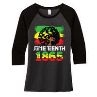 Juneteenth Is My Independence Day Black  Black Pride Women's Tri-Blend 3/4-Sleeve Raglan Shirt