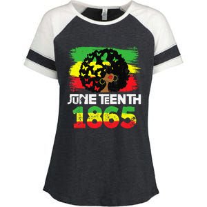 Juneteenth Is My Independence Day Black  Black Pride Enza Ladies Jersey Colorblock Tee